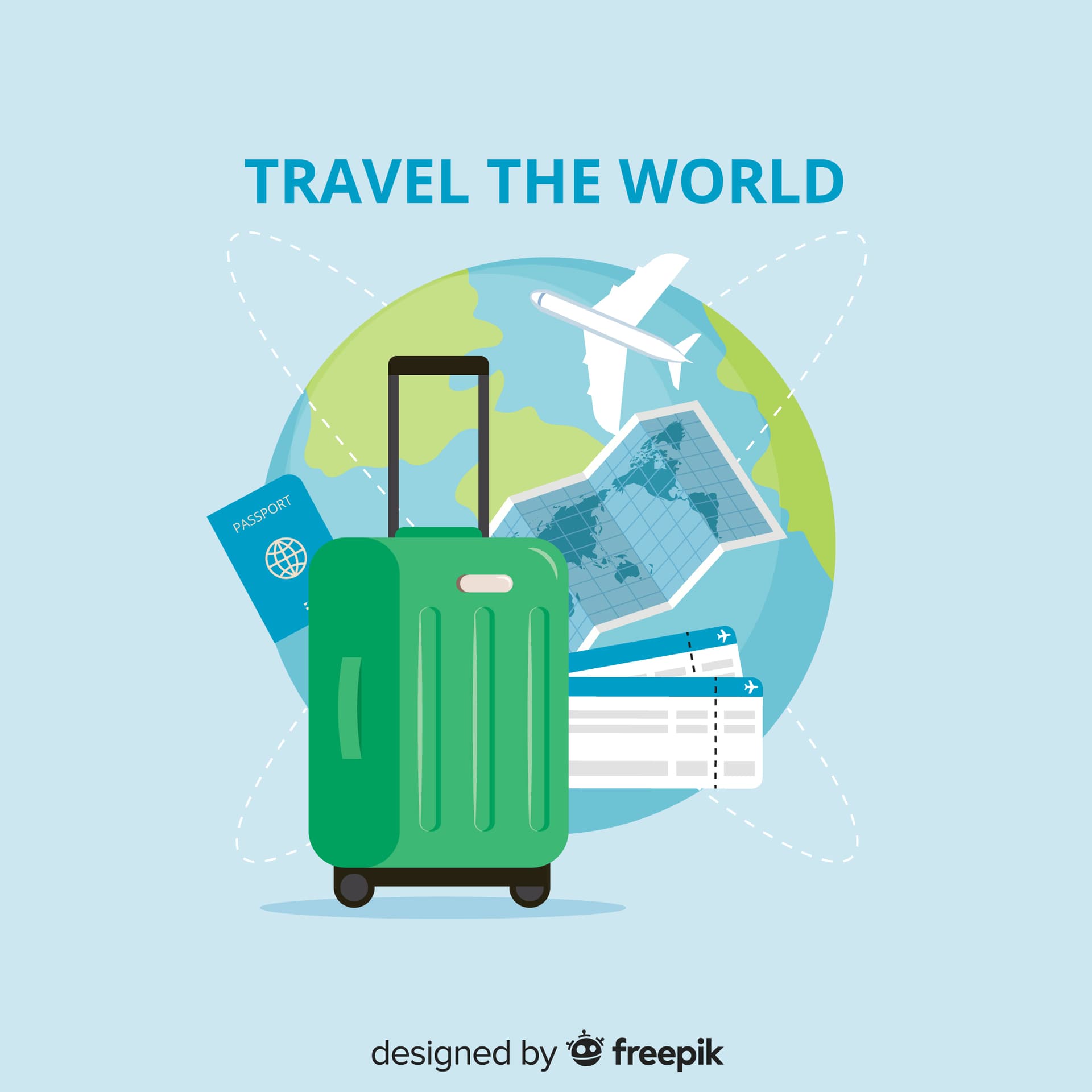 Travel world vector